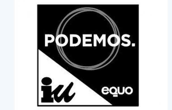 Unidos Podemos presenta su logo con el nombre de Podemos más destacado