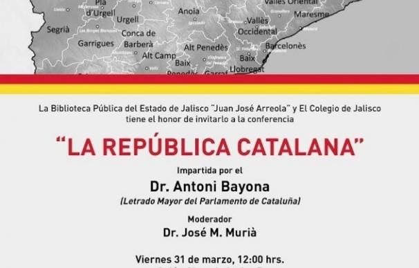 El letrado mayor del Parlament imparte una conferencia sobre 'La República catalana' en México