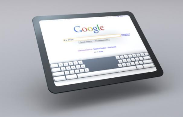 Concepto de un tablet con sistema Chrome OS de Google