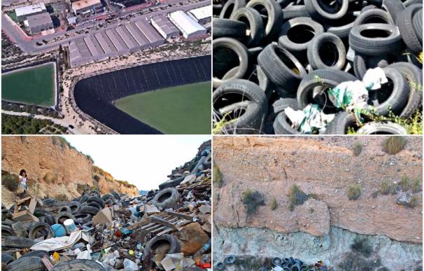 Tres vertederos de Lorca ilegales almacenan 500 tn de neumáticos y la planta de Ceutí arde 3 veces en últimos 11 años
