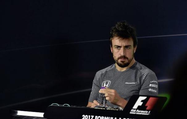Fernando Alonso en la primera rueda de prensa de la temporada.