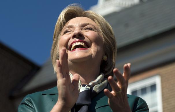 Democratic Presidential hopeful Hillary Clinton ar