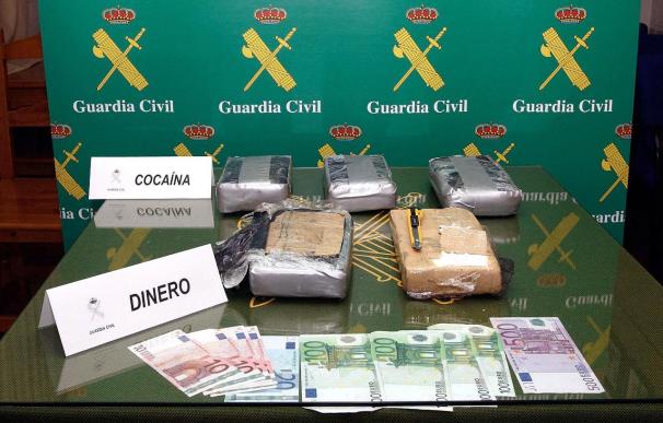 Dos detenidos y cinco kilos de cocaína intervenidos en Medinaceli (Soria)