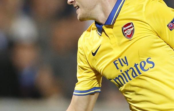 El centrocampista del Arsenal Aaron Ramsey.