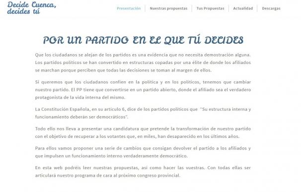 Pardo lidera una candidatura al congreso del PP en Cuenca que pedirá a Prieto que no se impida votar a ningún afiliado