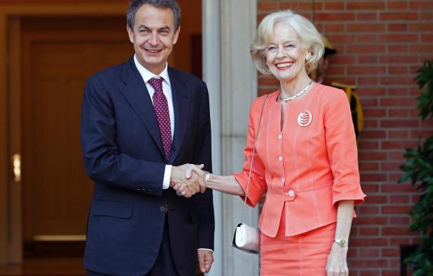 Zapatero y Bryce constatan la excelente relación, en especial en el ámbito de Defensa