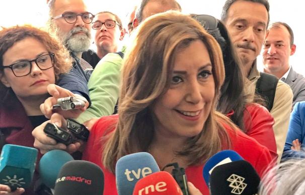 Susana Díaz: "seguro que Gómez de Celis está trabajando en la Agencia de Puertos y no dedicado a cuestiones de partido"