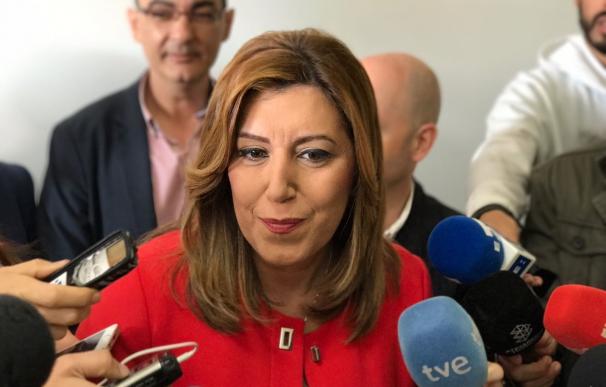 Susana Díaz critica que Rajoy "no mencione" a Andalucía al hablar del Corredor mediterráneo en el Congreso