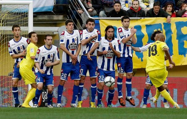 1-0. El Villarreal frena la dinámica negativa ante un Deportivo batallador