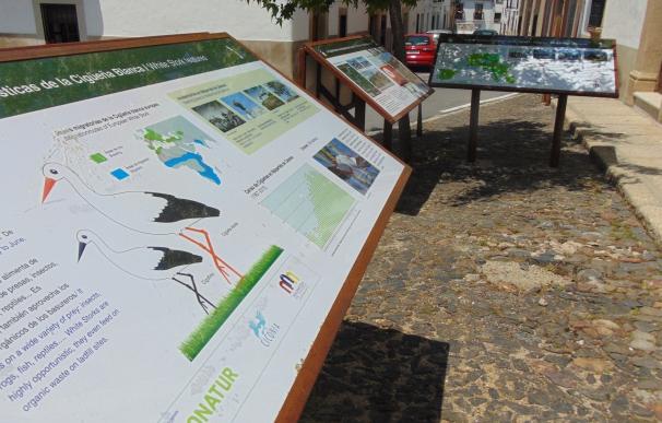 Malpartida de Cáceres, Pueblo Europeo de las Cigüeñas, inaugura un nuevo punto de observación de estas aves