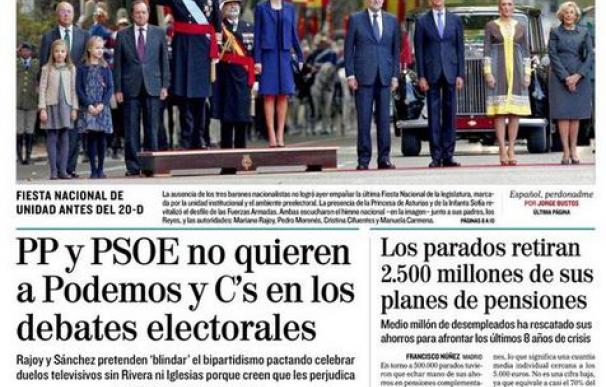 Portada del diario El Mundo 13-10-2015