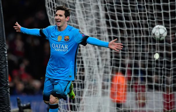 Barcelona's Argentinian forward Lionel Messi celeb