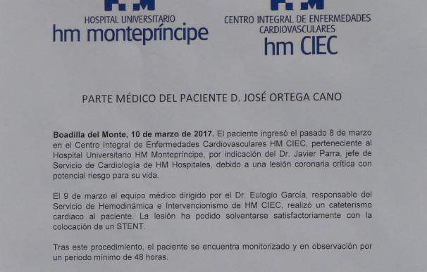 Ortega Cano, intervenido de un cateterismo cardiaco