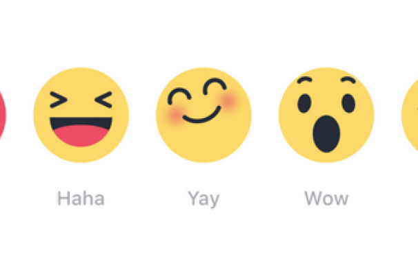 Los nuevos emoticonos con los que Facebook permite calificar cada contenido publicado en la red social. (Facebook)