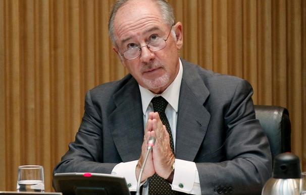 El ex presidente de Bankia, Rodrigo Rato, durante su comparecencia ante una comisión parlamentaria.