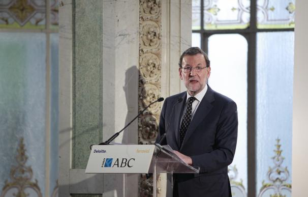El presidente del Gobierno, Mariano Rajoy, este martes, en el foro ABC.