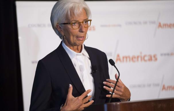 IMF Managing Director Christine Lagarde speaks abo