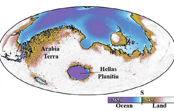 Marte estaba cubierto por un océano hace 3.000 millones de años - Foto: Nature Geoscience