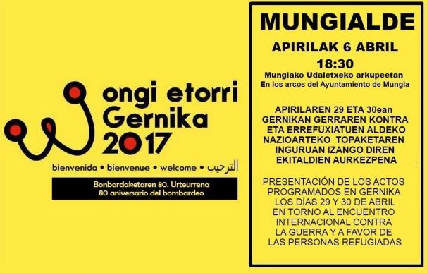 Gernika acogerá en abril un encuentro internacional contra la guerra y en favor de los refugiados