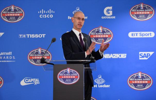 NBA commissioner Adam Silver speaks before the NBA