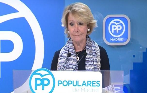 Esperanza Aguirre agradece las "muestras de apoyo" y señala que ha sido un "honor" presidir el PP de Madrid