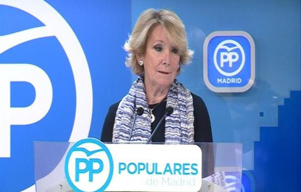La hasta ahora presidenta del PP de Madrid, Esperanza Aguirre.