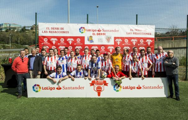 El Athletic Club vence a la Real Sociedad en el 'Derbi de las Redacciones' de la Liga Santander