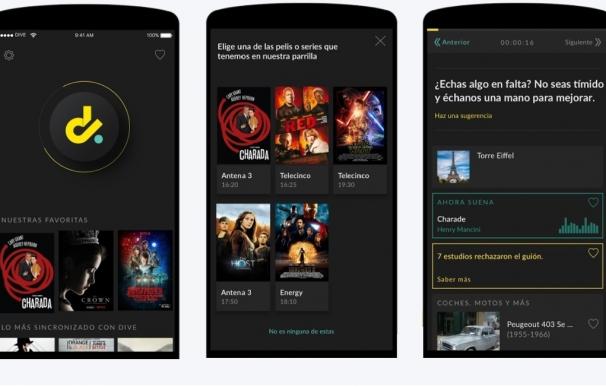 Dive, una 'app' que informa en tiempo real sobre curiosidades de películas y series
