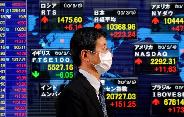 El índice Nikkei sube 73,75 puntos, 0,68 por ciento, hasta 10.847,90 puntos