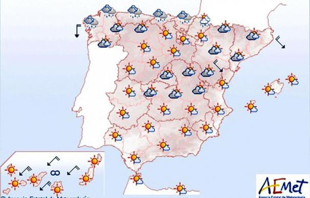 Temperaturas altas en el oeste de Andalucía, en Murcia y en Canarias