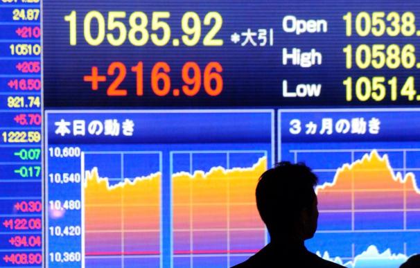 El índice Nikkei sube 82,51 puntos, 0,77 por ciento, hasta 10.747,46 puntos