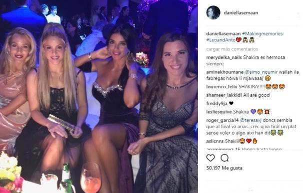 Daniella Semaan publica una fotografía de Shakira en la boda de Messi y Antonella Rocuzzo