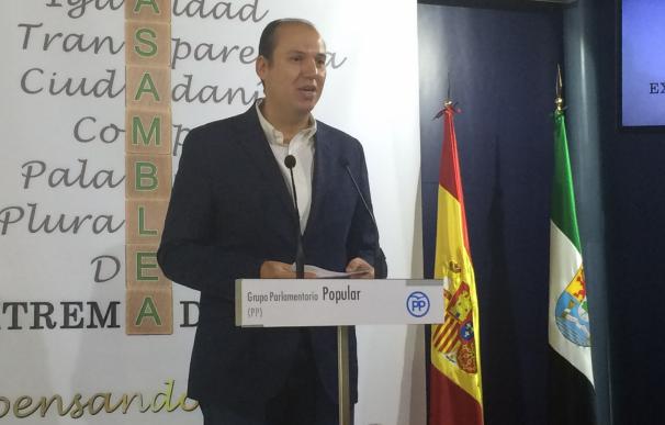 El PP critica que Extremadura sigue en el "grupo de cabeza" de las "incumplidoras" del déficit público