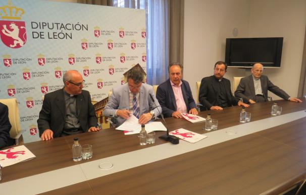 Diputación de León suscribe acuerdos con los obispados de León y Astorga por importe de 556.500 euros