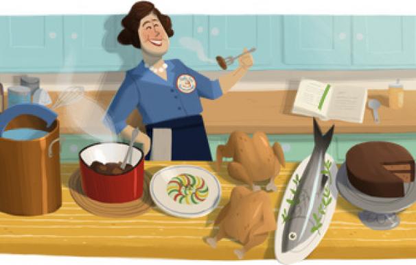 Google nutre su doodle de la sabiduria gastronómica de Julia Child en el 100 aniversario de su nacimiento