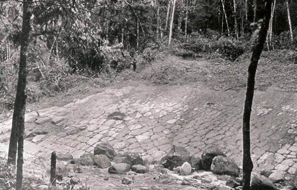 Vista general de una estructura de piedra en El Porvenir, descubierto después de excavaciones (Foto cedida por el Museo del Táchira)