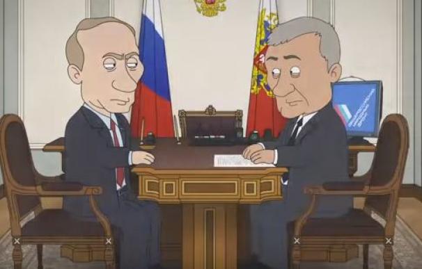 Vladimir Putin asesina a los corruptos en una serie de dibujos animado