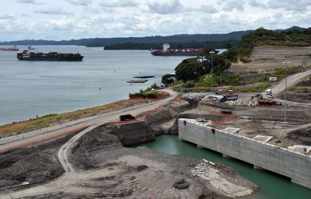View of the expansion works underway at the Panama