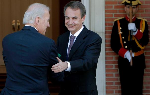 Biden agradece a Zapatero su apoyo en Afganistán y frente a la crisis económica