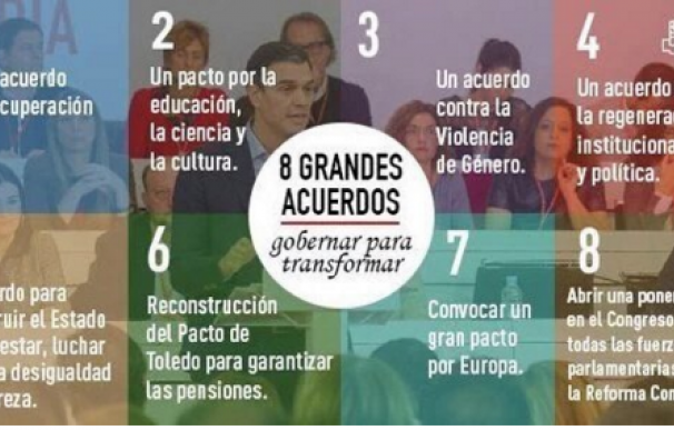 Las ocho propuestas de Pedro Sánchez