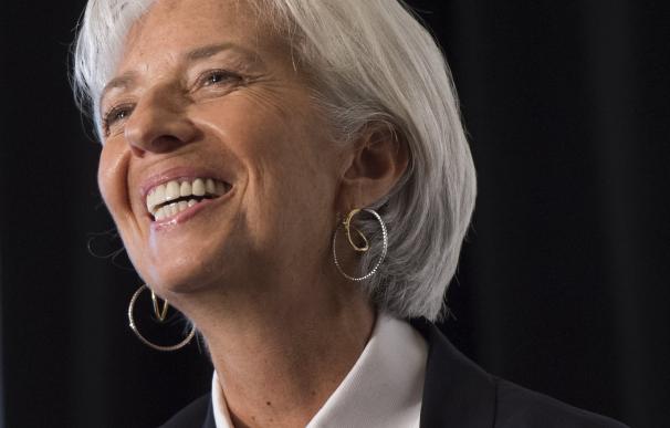 IMF Managing Director Christine Lagarde speaks abo