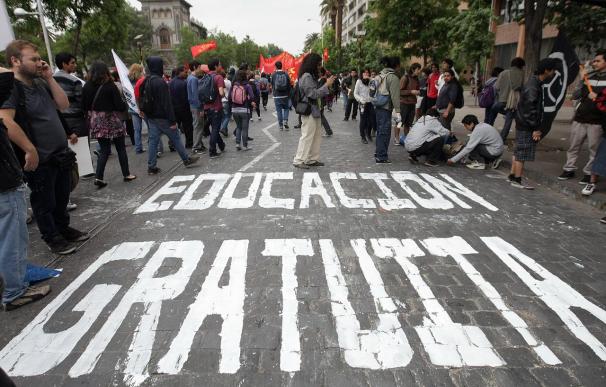 Protesta estudiantil en las calles chilenas (archivo)