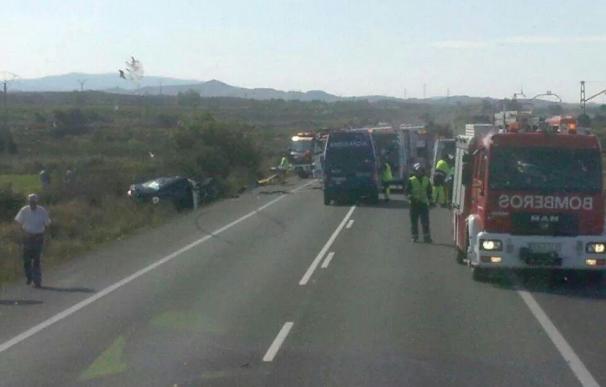 Un fallecido y diez heridos en accidente de tráfico en la Nacional-232 a la altura de Alfaro (La Rioja)