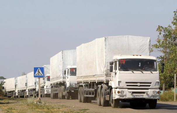 Moscú confirma el regreso del convoy que llevó ayuda humanitaria a Lugansk