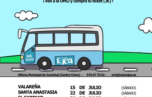 El Ayuntamiento de Ejea pone en marcha el Bus Joven para llevar a los jóvenes a las fiestas de los pueblos