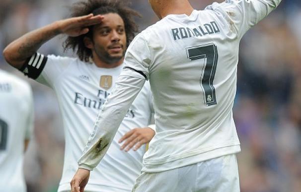 Cristiano Ronaldo y Marcelo, goleadores ante el Levante. / Getty Images
