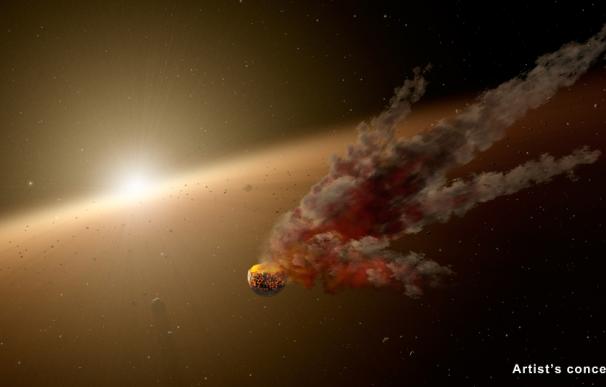 El telescopio Spitzer asiste al nacimiento de un planeta rocoso