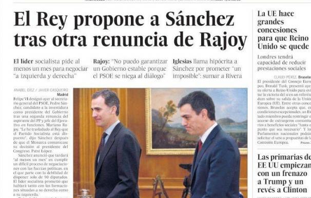 Portada 'El País' 3 de febrero