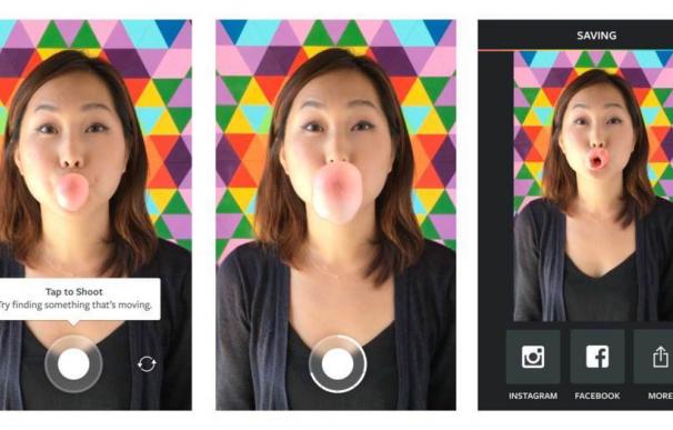 Con estas tres imágenes, Boomerang es capaz de crear un vídeo que se mueve hacia adelante y hacia atrás. (Instagram)
