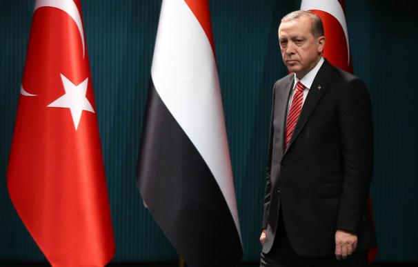 Turkish President Recep Tayyip Erdogan arrives to